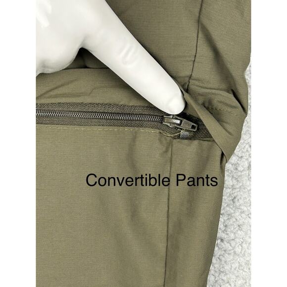 Convertible Hiking Pants Mens 29 Olive Green Cargo Pocket Straight Leg Outdoor - Picture 7 of 11